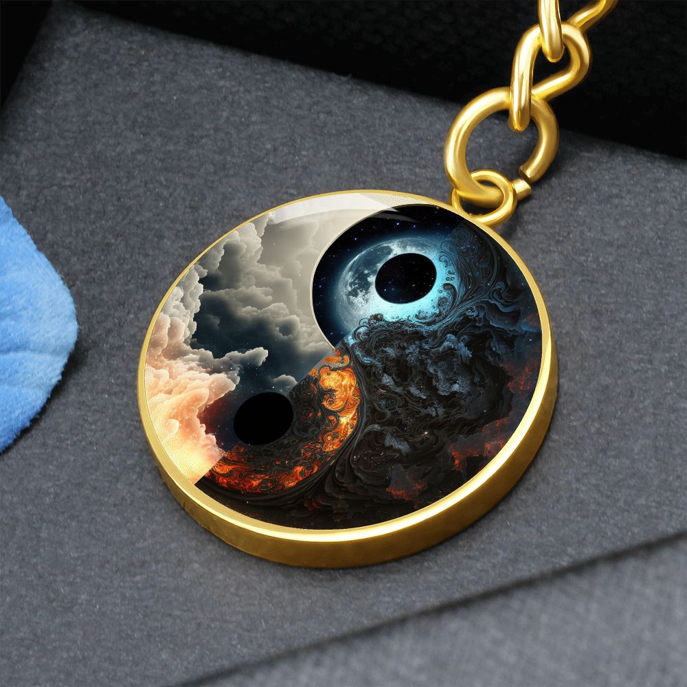 Yin Yang Water Key Ring, Spiritual Gift For Women and Men