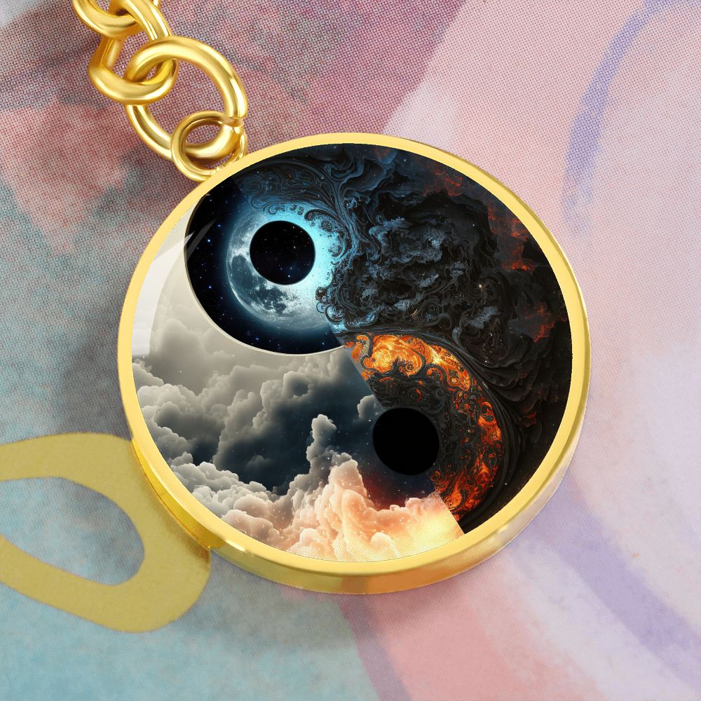 Yin Yang Water Key Ring, Spiritual Gift For Women and Men