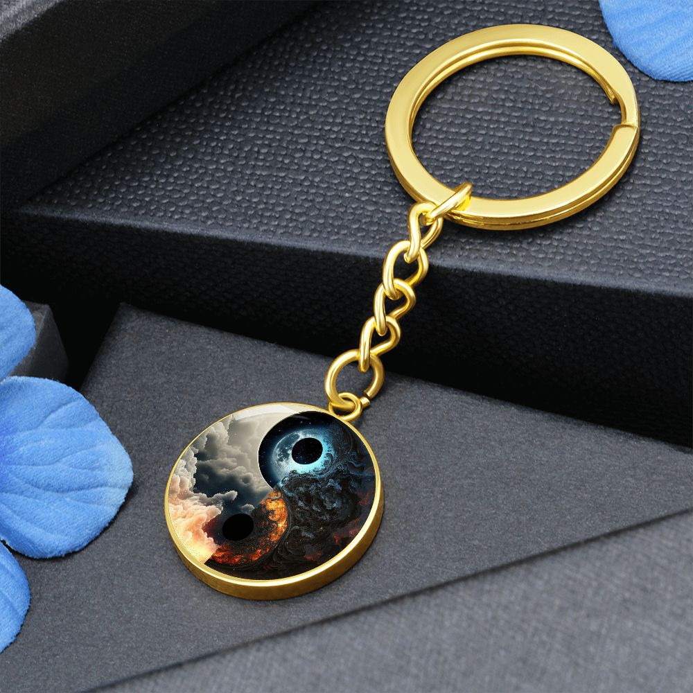Yin Yang Water Key Ring, Spiritual Gift For Women and Men