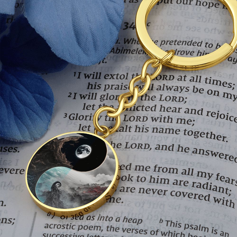 Yin Yang Keychain, Ballance Keychain for Women and Men