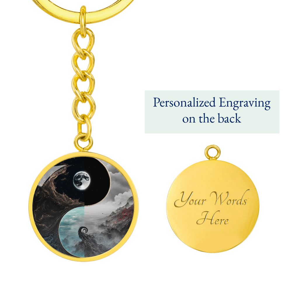 Yin Yang Keychain, Ballance Keychain for Women and Men