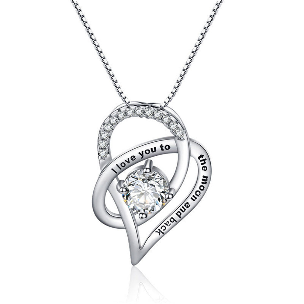 Heart Pendant Necklace, Gift For Daughter, Gift For Mom, Gift For Family