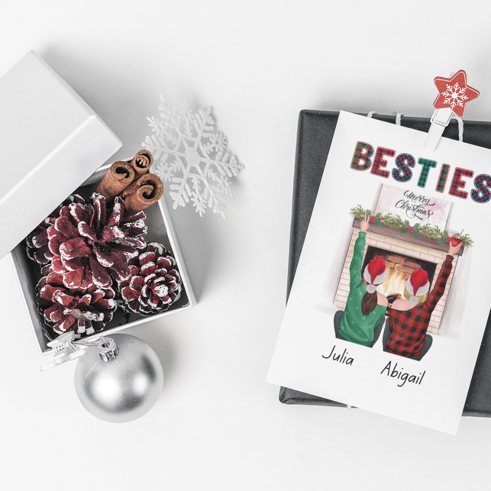 Best Friend Card Christmas Card For Besties Christmas Card For Best Friend