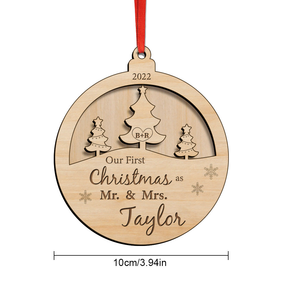 Personalised Our First Christmas Ornament Christmas Gift for Newlyweds