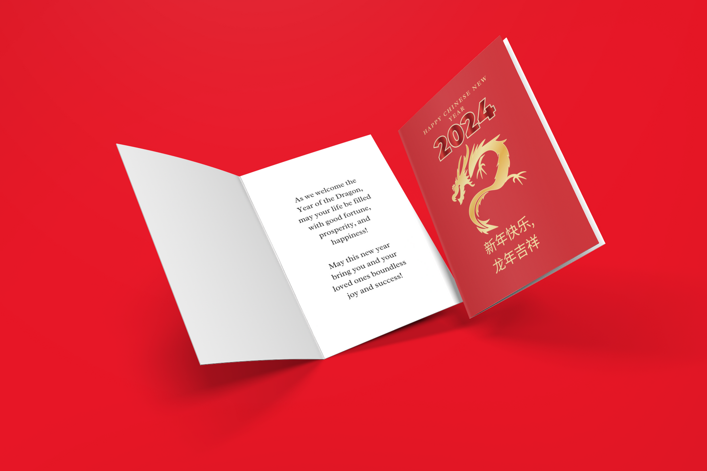 Dragon Gift: Enchanting Greeting Card, The Year of Dragon, Chinese Zodiac Gift