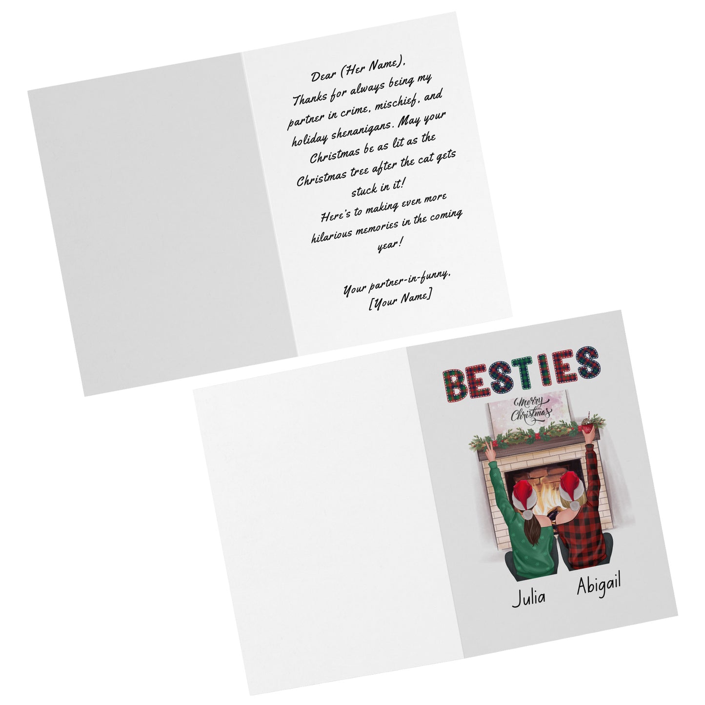 Best Friend Card Christmas Card For Besties Christmas Card For Best Friend