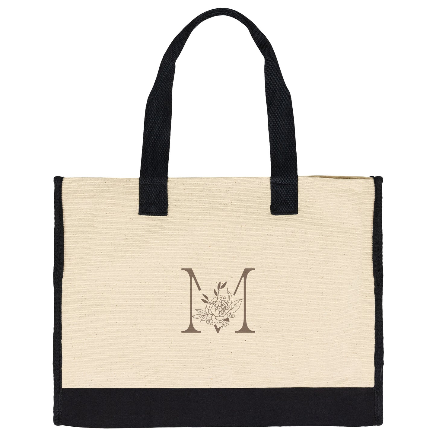Premium Personalized Tote Bag with Initial, Large Tote Bag For Women