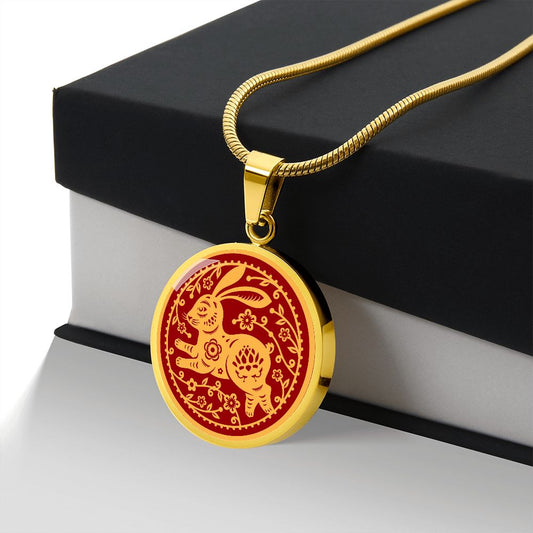 The Year of the Rabbit 2023 Pendant Necklace, Spring Festival Celebration, Chinese Zodiac Necklace, Gift For Her