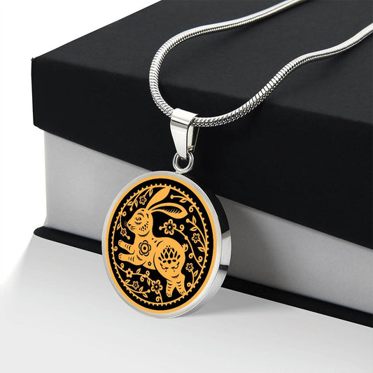 Year Of The Rabbit Pendant, 2023 Chinese Lunar New Year Necklace