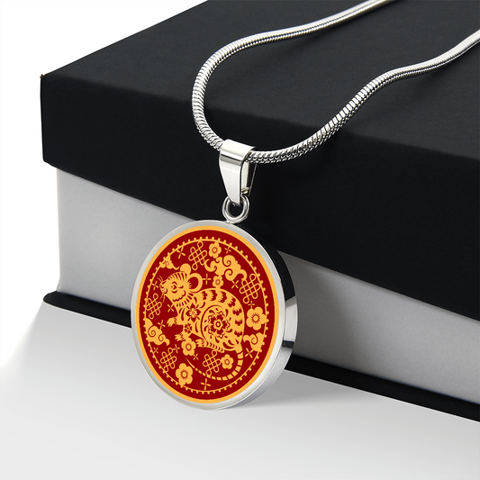 Year of Rat Zodiac Necklace For Women, Chinese Zodiac Necklace Gift For Women