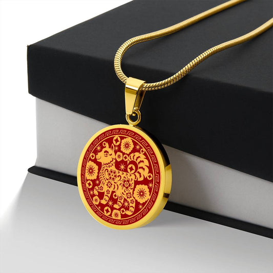 The Year of the Dog Chinese Zodiac Pendant Necklace Gift For Women