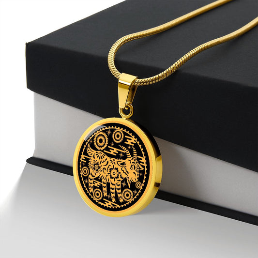 Year of the Goat Pendant Necklace, Chinese Zodiac Necklace