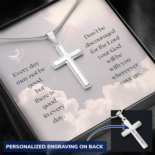 Cross Necklace, Engraving Cross Necklace For Women