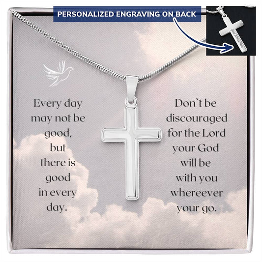 Cross Necklace, Engraving Cross Necklace For Women