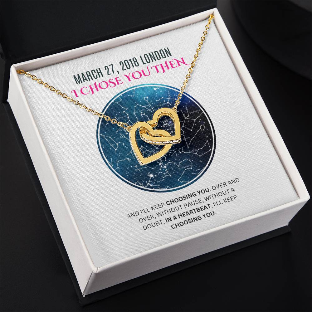 Anniversary Gift For Her, Unique Star Map Gift, Necklace For Wife and Girlfriend