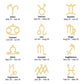 Aries Zodiac Jewellery, Zodiac Sign Necklace, Birthday Gift For Women