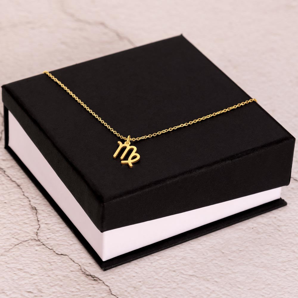 Virgo Zodiac Sign Necklace, Birthday Gift For Women