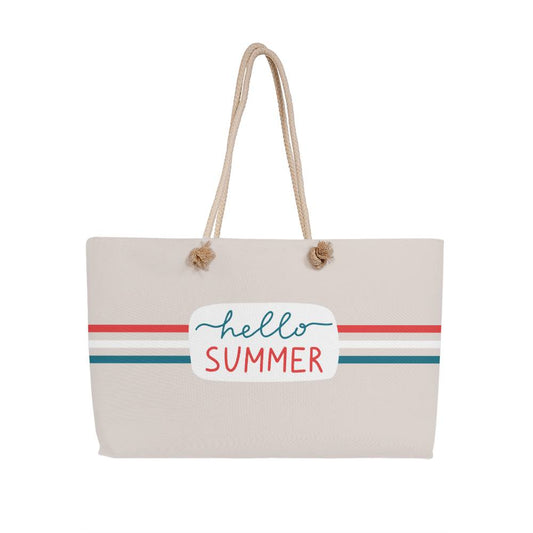 Minimalist Summer Tote Bag with Cream Rope Handle