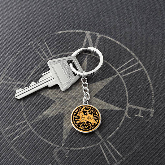 The Year of the Rabbit Keychain, Lunar New Year Keyring Gift For Women and Men