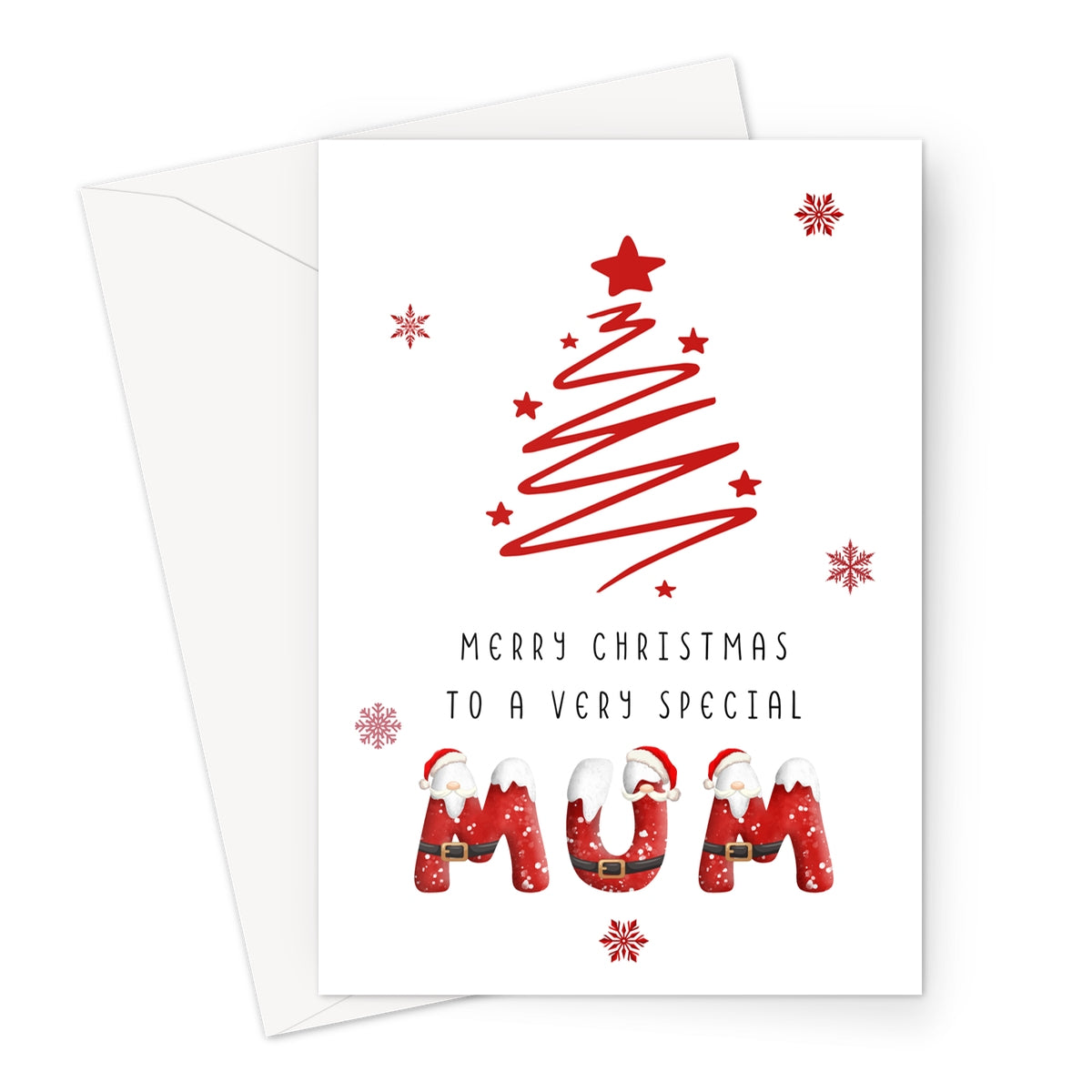 Mum Christmas Card, To a Very Special Mum, Christmas Keepsake