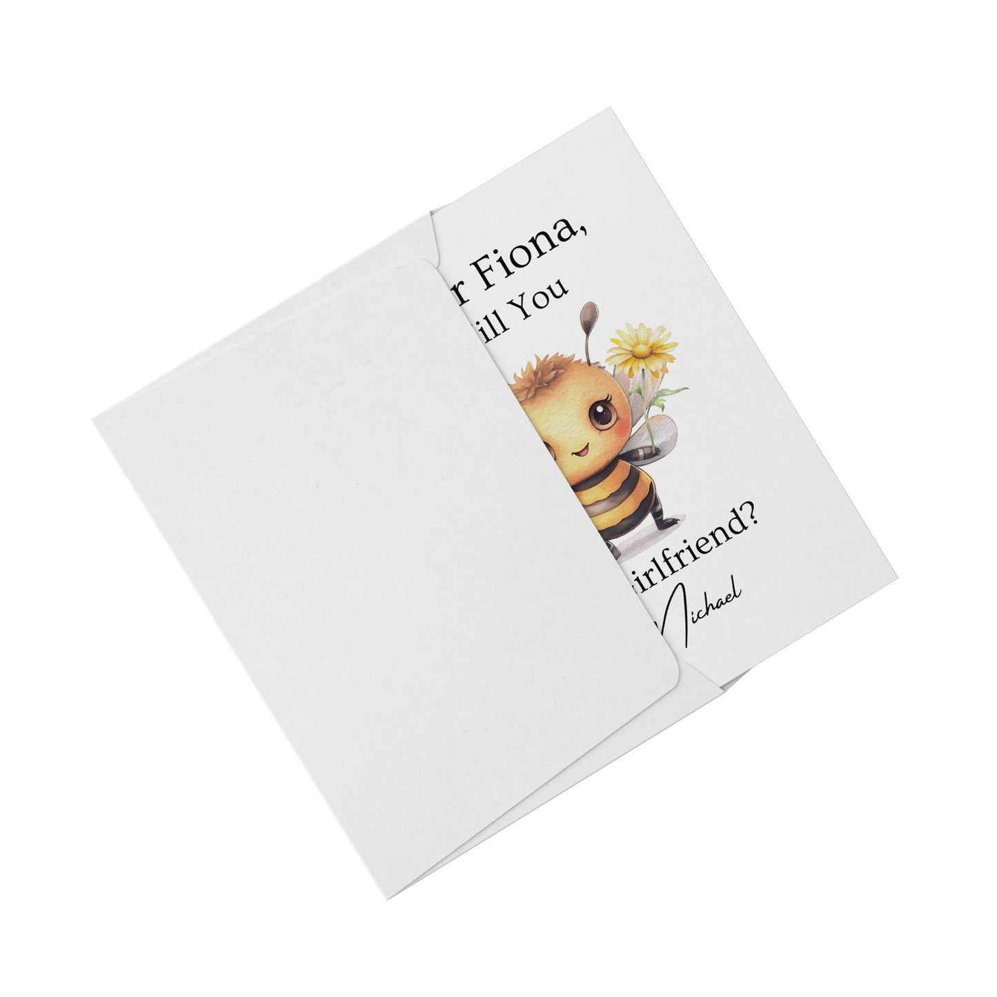 Personalized Girlfriend Card Proposal Card Will You Bee MyGirlfriend Love Card Love Card Romantic Card For Girlfriend Romantic Greeting Card