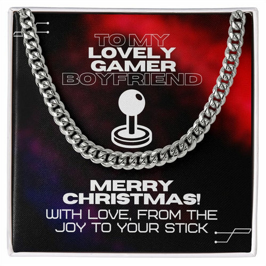Christmas Gift For Boyfriend, To My Gamer Boyfriend Chain  Necklace Gift