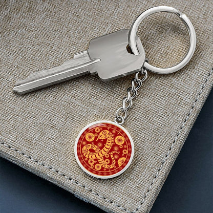 Year of the Snake Keychain, Chinese Zodiac Gift For Her