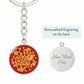 The Year of the Pig Chinese Zodiac Keychain for Women and Men