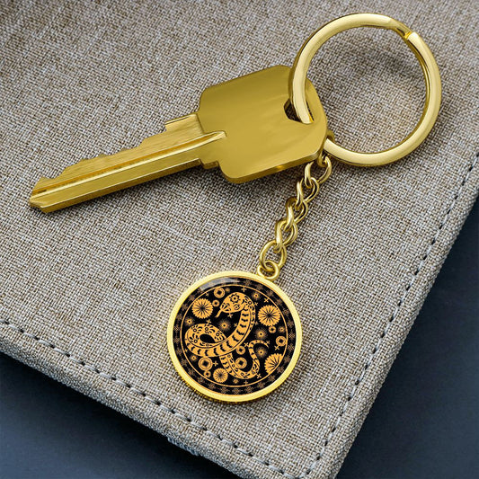 Year of the Snake Chinese Zodiac Keychain Gift For Men and Women