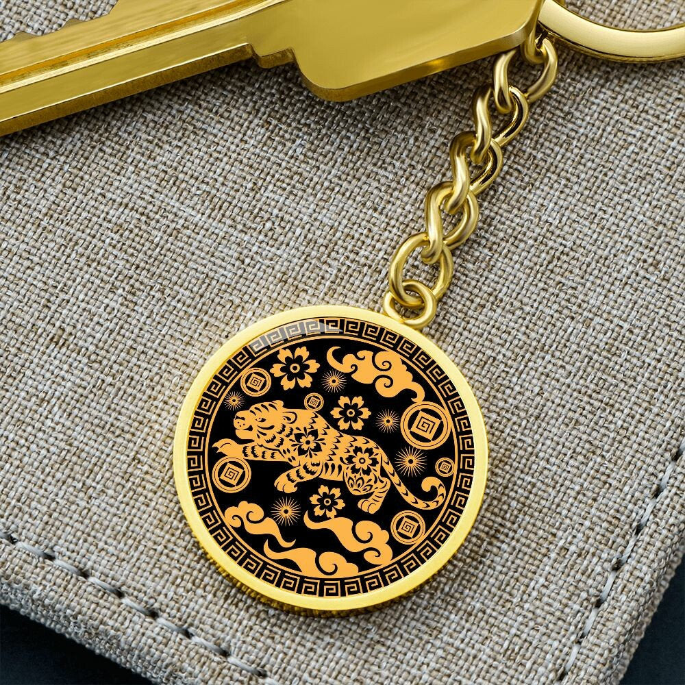Year of the Tiger Chinese Zodiac Keychain Gift For Men and Women
