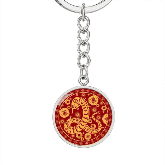 Year of the Snake Keychain, Chinese Zodiac Gift For Her