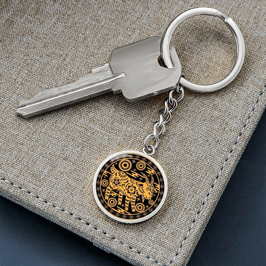 Year of Goat Chinese Zodiac Keychain Gift For Men and Women