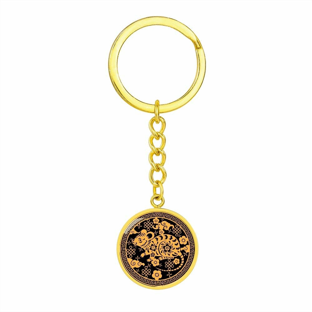 Year of Rat Chinese Zodiac Keychain Gift For Men and Women