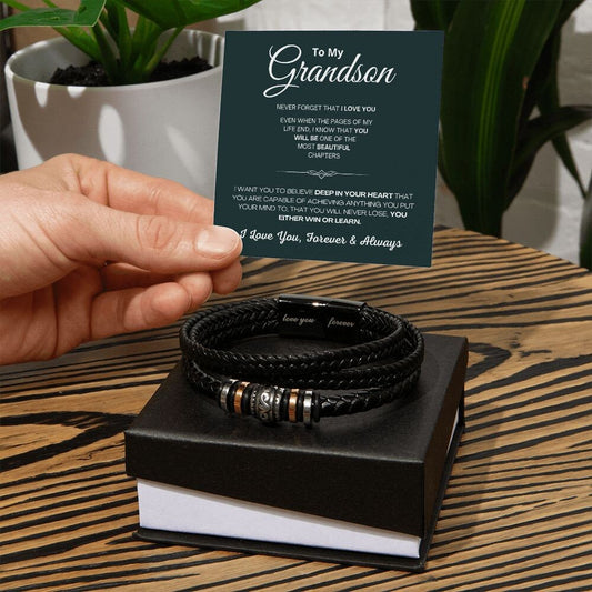 Christmas Gift For Grandson, Bracelet Gift For Grandson, Gift For Grandson, Grandson Bracelet