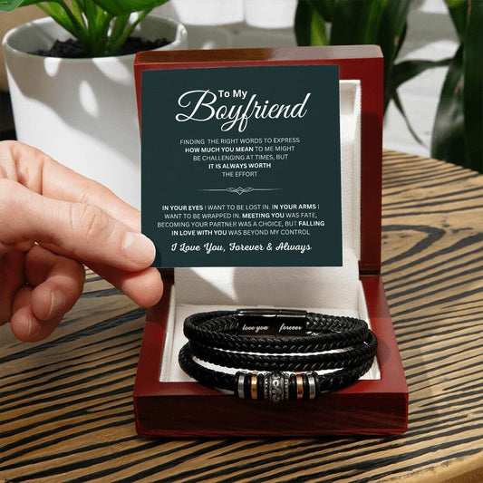 Boyfriend Gift, Bracelet For Boyfriend, Vegan Bracelet, Birthday Gift For Boyfriend
