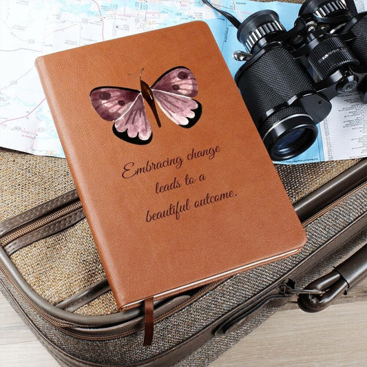 Journal Notebook, PU leather Journal Notebook, Butterfly Inspiration