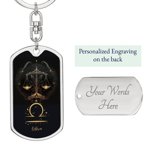 Gift For Libra, Libra Zodiac Sign Gift, Libra Keychain, Libra Phone Chain