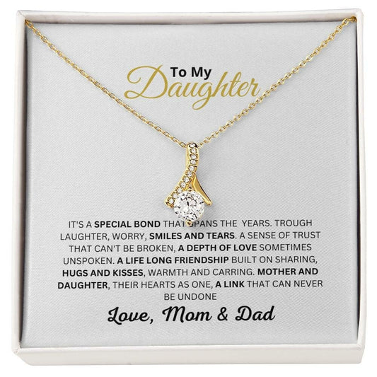 To My Daughter Necklace, Daughter Gift,  Gift From Mom, Gift From Dad