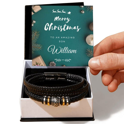 Gift For Son Gift Christmas Gift Engraved Bracelet Personalized Gift For Son