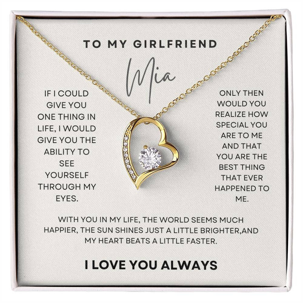 Girlfriend Necklace Gift For Her,  Girlfriend Christmas Gift, Birthday Gift and Graduation Gift