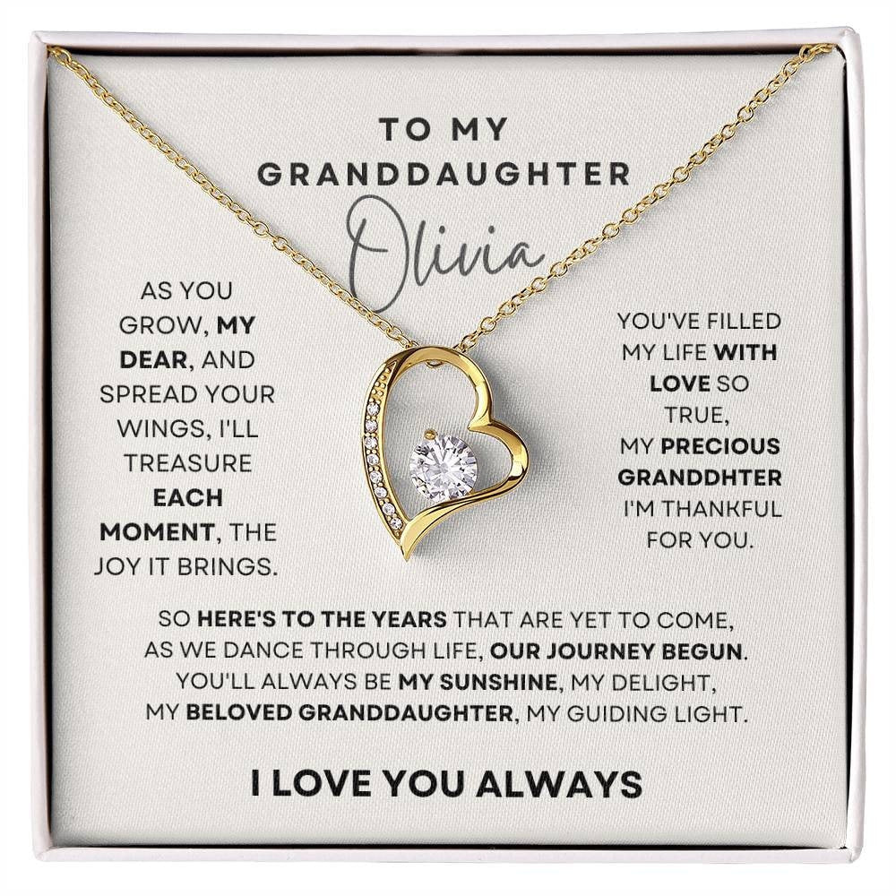 Graddaughter Necklace Gift,  Christmas Gift,  Birthday Gift, Graduation Gift