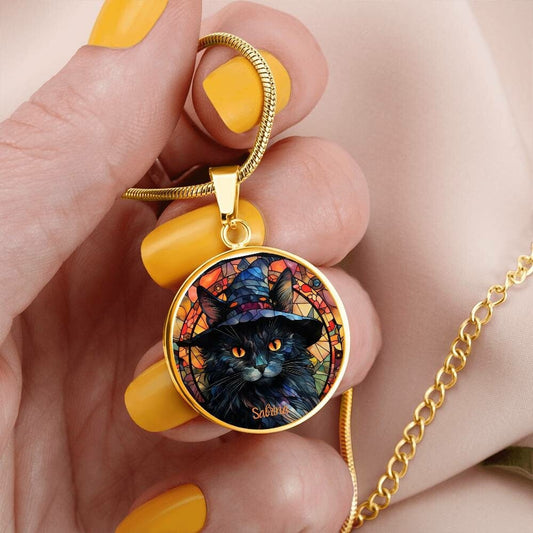 Halloween Necklace Black Cat Spooky Cat Halloween Accessories Jewellery