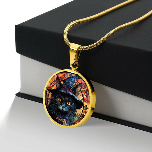 Halloween Necklace Black Cat Spooky Cat Halloween Accessories Jewellery
