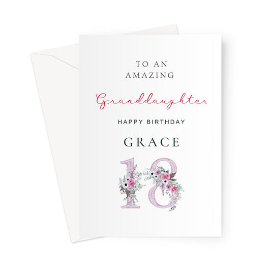 Personalised Birthday Card For Granddaughter, Birthday Card For Her