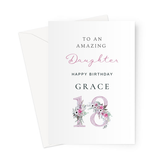 Birthday Card For Daughter, Personalised Birthday Card For Girls