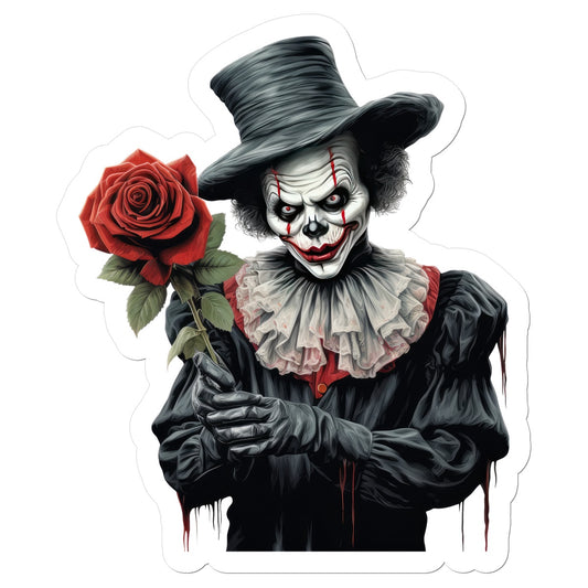 Gothic Vinyl Clown Sticker Spooky Sticker Decal Clown Vinyl Sticker Reusable Halloween Sticker