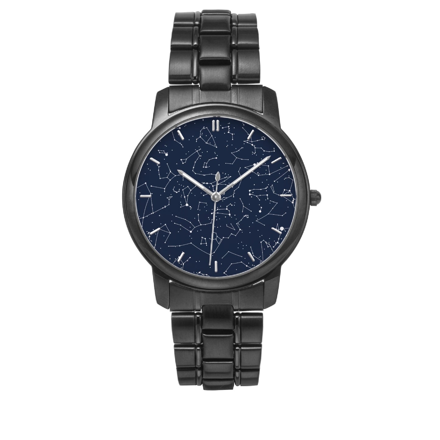 Anniversary Gift For Him, Personalized Star Map Folding Clasp Type Stainless Steel Quartz Watch Blue