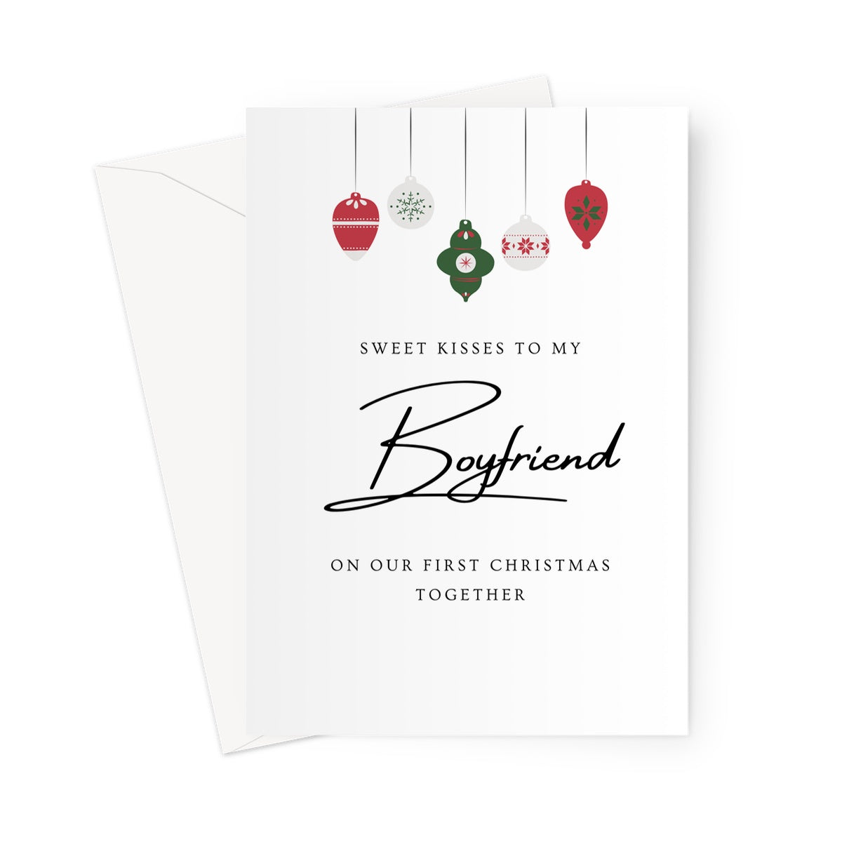 First Christmas Card For Boyfriend To My Boyfriend Card For Boyfriend Greeting Card For Boyfriend Christmas Card For Him