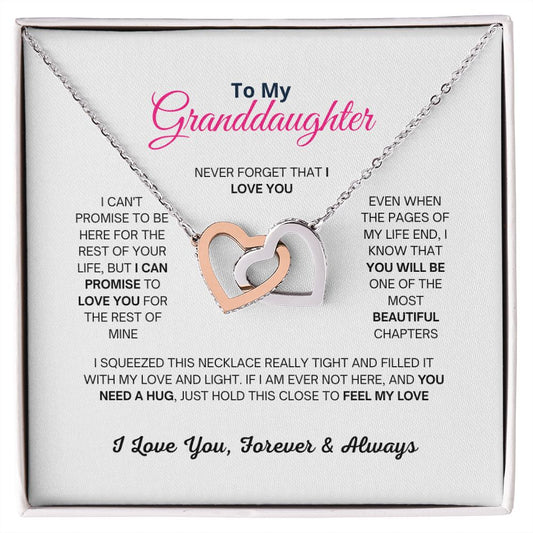 To My Granddaughter Necklace With Cubic Zirconia Pendant Gift For Granddaughter - Zensassy