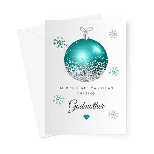 Christmas Card For Godmother Personalised Christmas Bauble For Godmother Personalised Christmas Card Christmas Gift